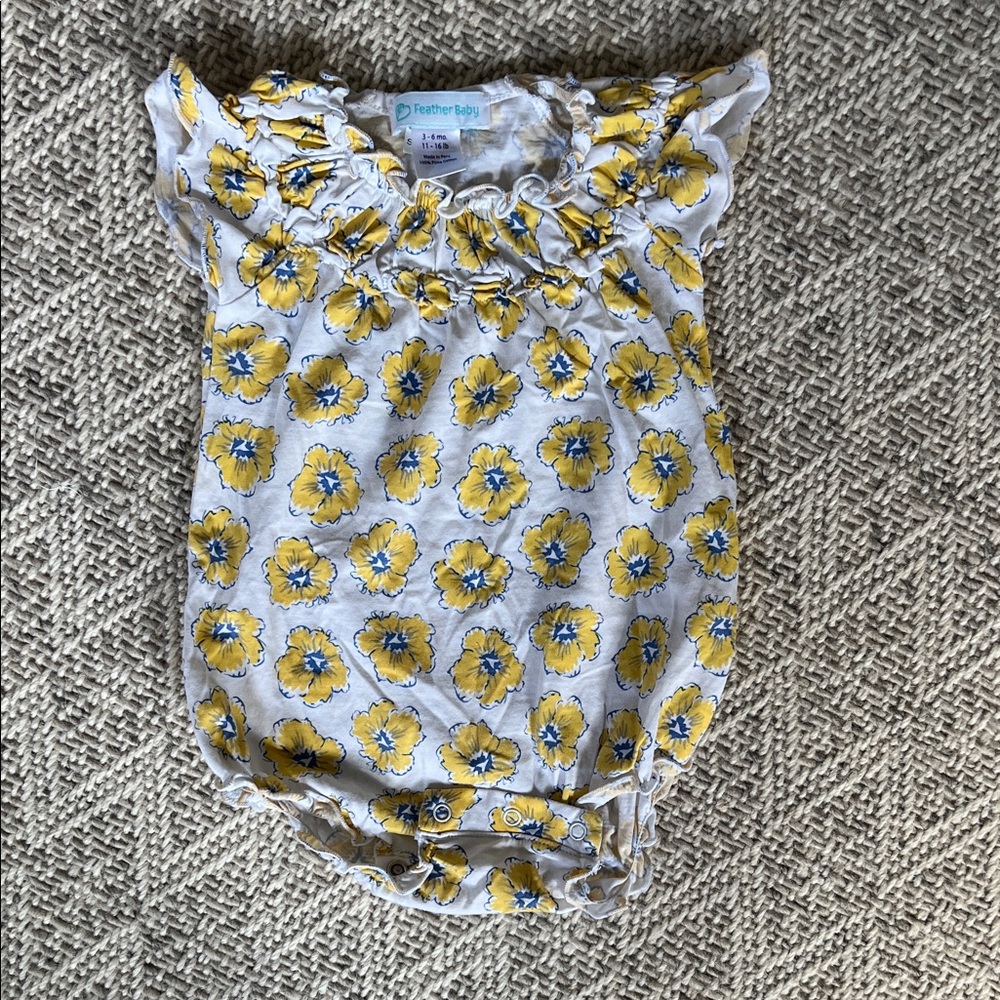 Pima Cotton Floral Baby Romper